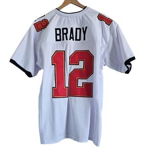 TOM BRADY #12 BUCCANEERS SEWN STITCHED FOOTBALL JERSEY